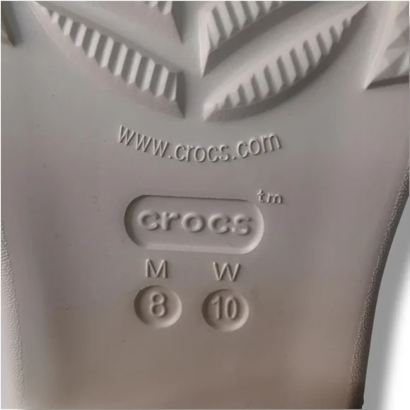 CROCS Unisex Bone 'SIREN' Heeled CROC Clogs Size W-10 M-8 - Picture 6 of 6